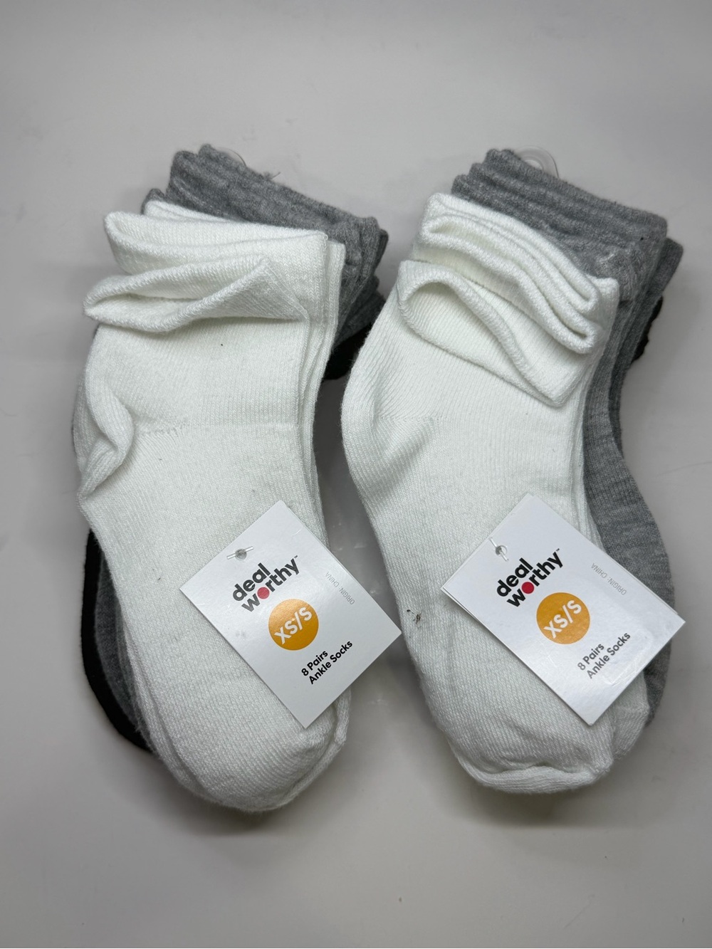 Target Dealworthy Kids Ankle Socks - White & Gray